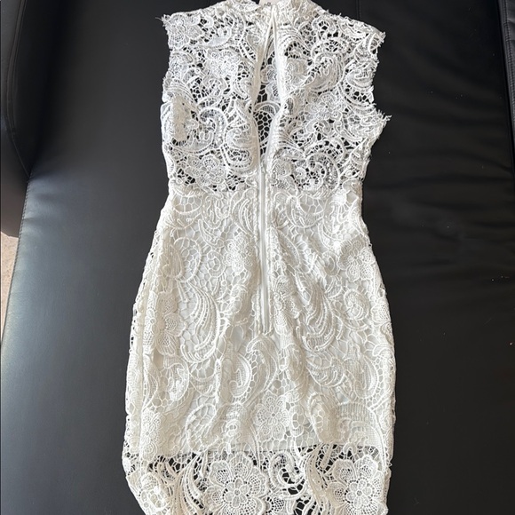 Elegant White Lace Dress white - Picture 5 of 6